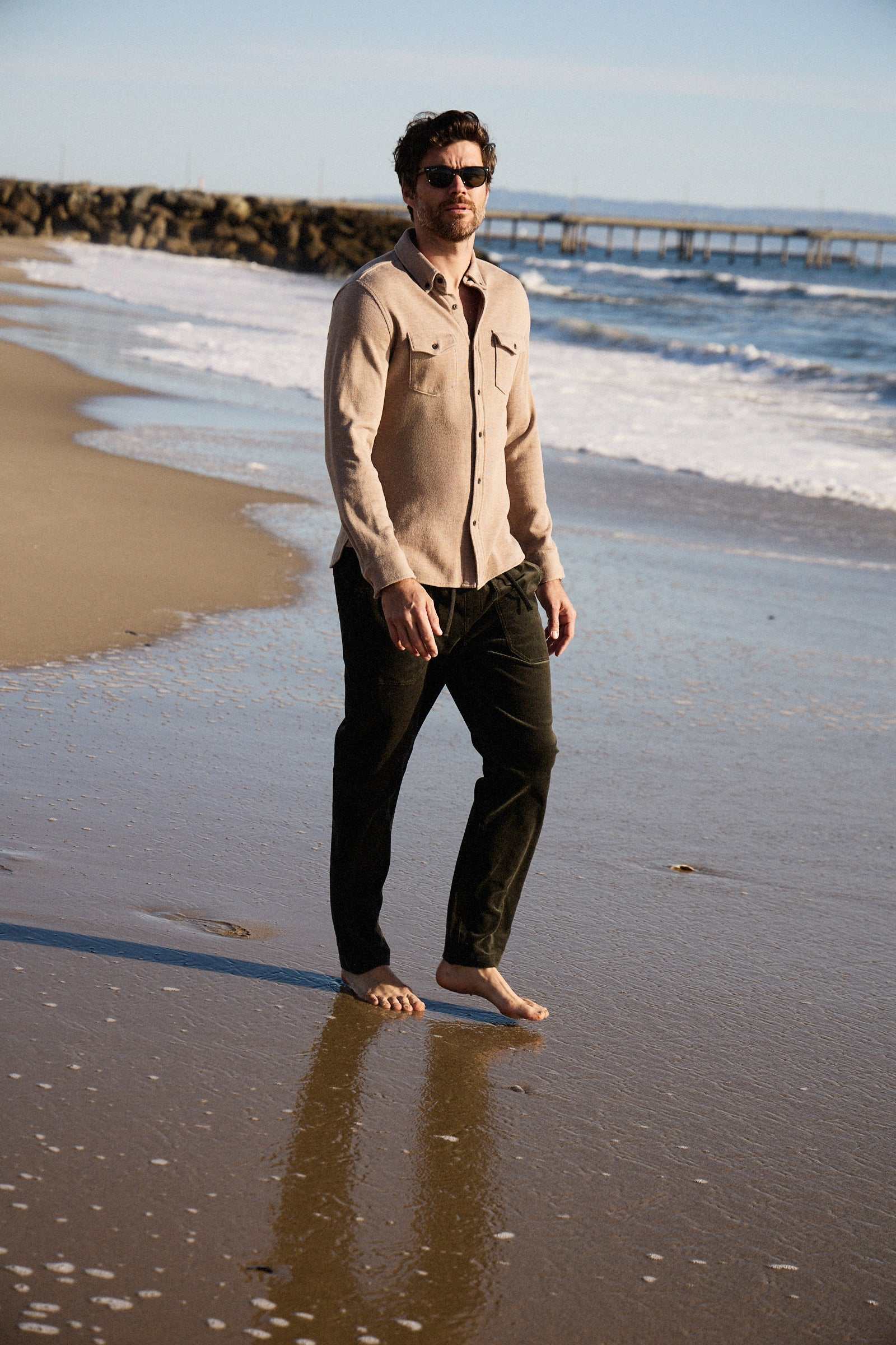 Tyler Corduroy Utility Pant - Peat Moss - WonderingCloth