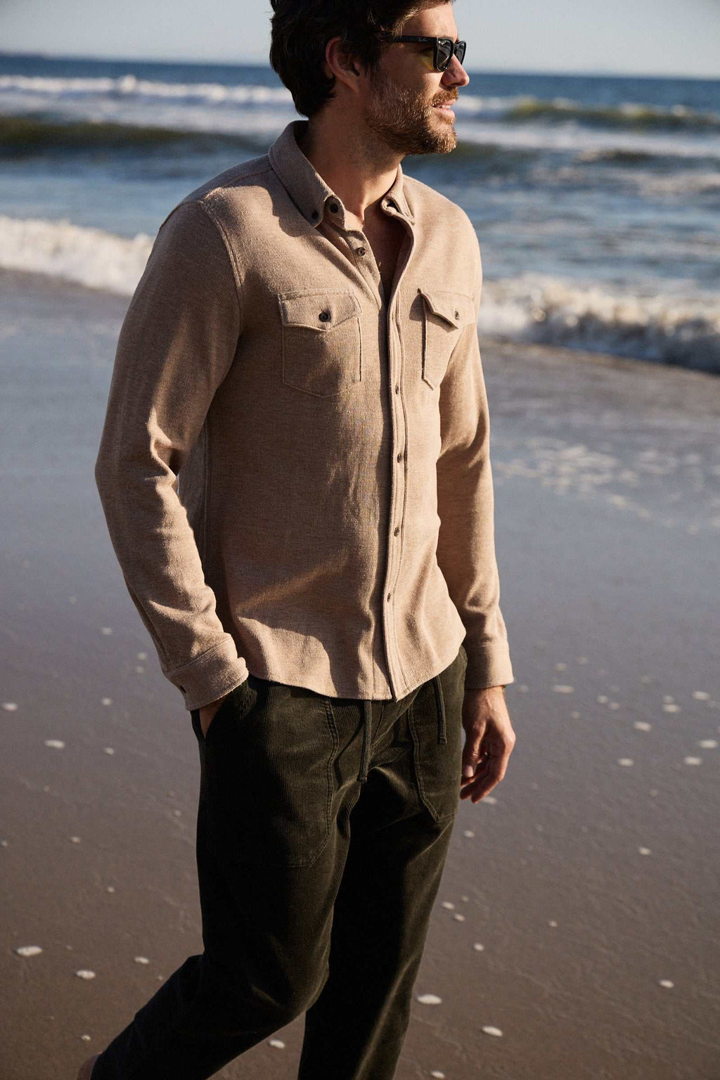 Brian Corduroy Shirt - Chinchilla - WonderingCloth