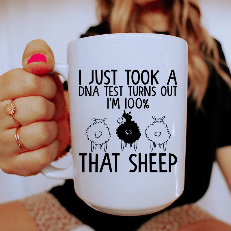100% That Sheep Ceramic Mug 15 oz - WonderingCloth