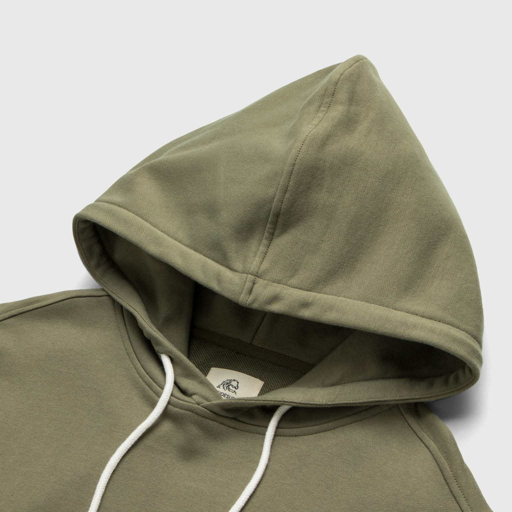 Marine French Terry Hoodie - Lichen Green - WonderingCloth