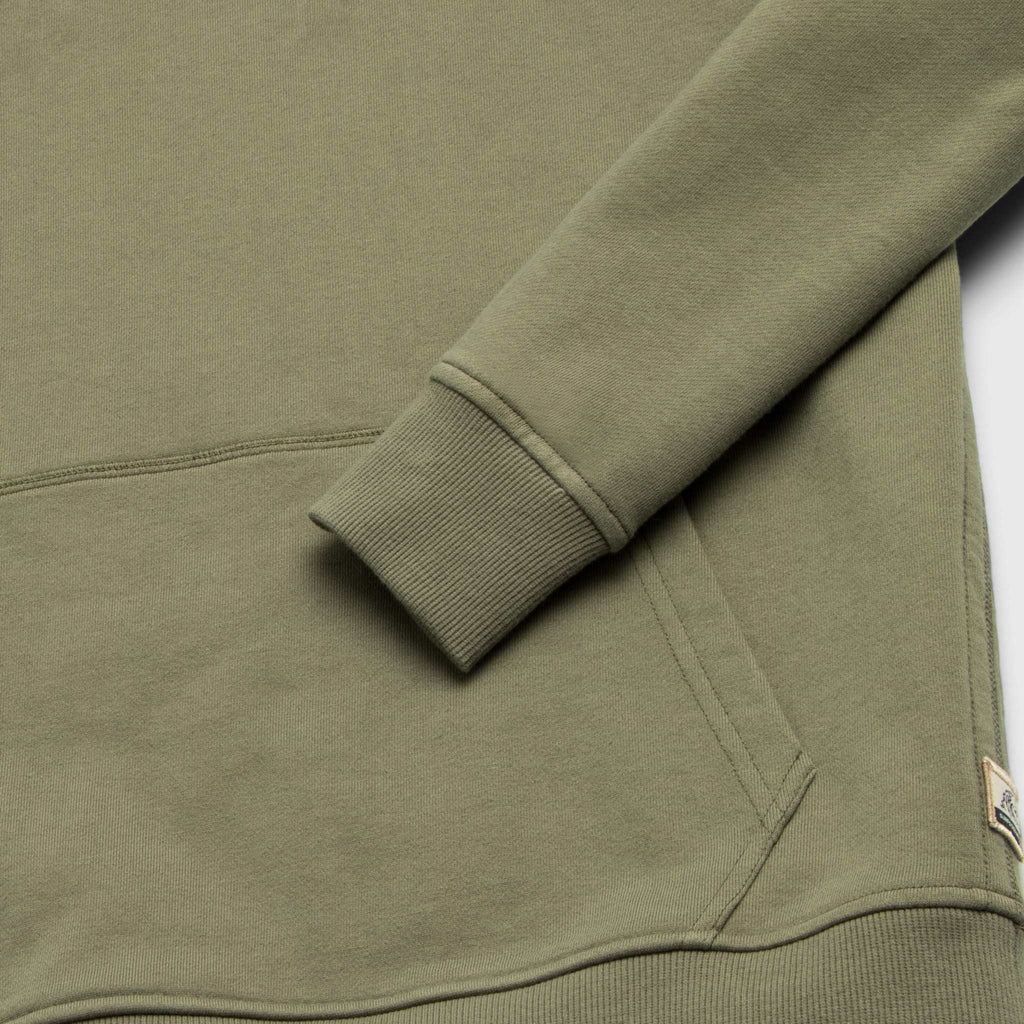Marine French Terry Hoodie - Lichen Green - WonderingCloth