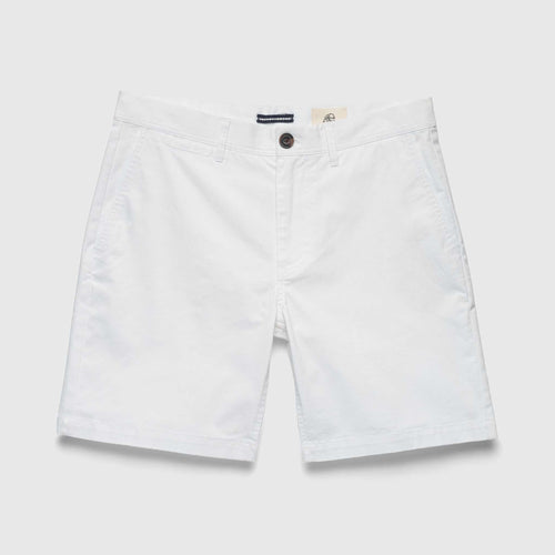 Andrew 7.5" Stretch Twill Short - Brilliant White - WonderingCloth