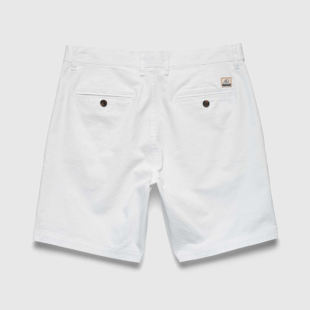 Andrew 7.5" Stretch Twill Short - Brilliant White - WonderingCloth