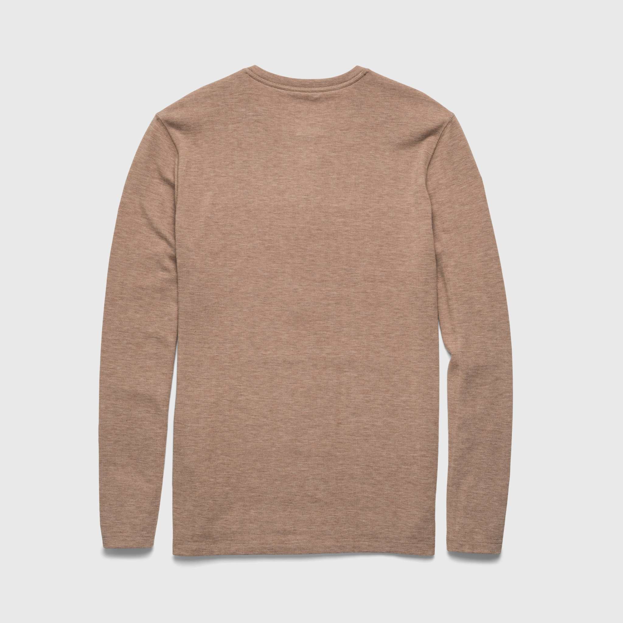 Sean Ultra Soft Classic Henley - Camel Heather - WonderingCloth