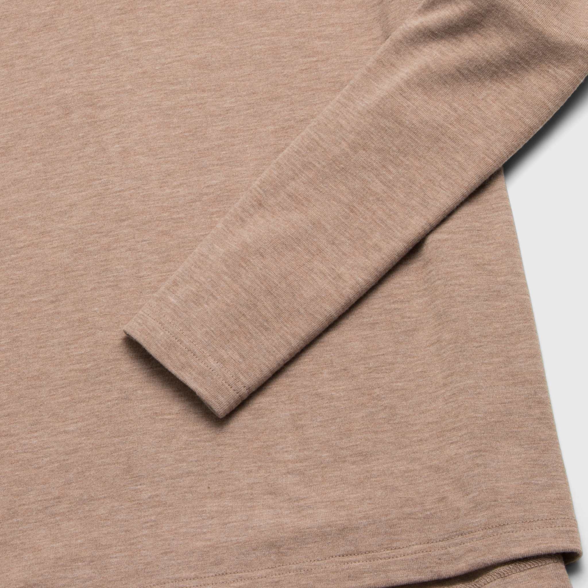 Sean Ultra Soft Classic Henley - Camel Heather - WonderingCloth