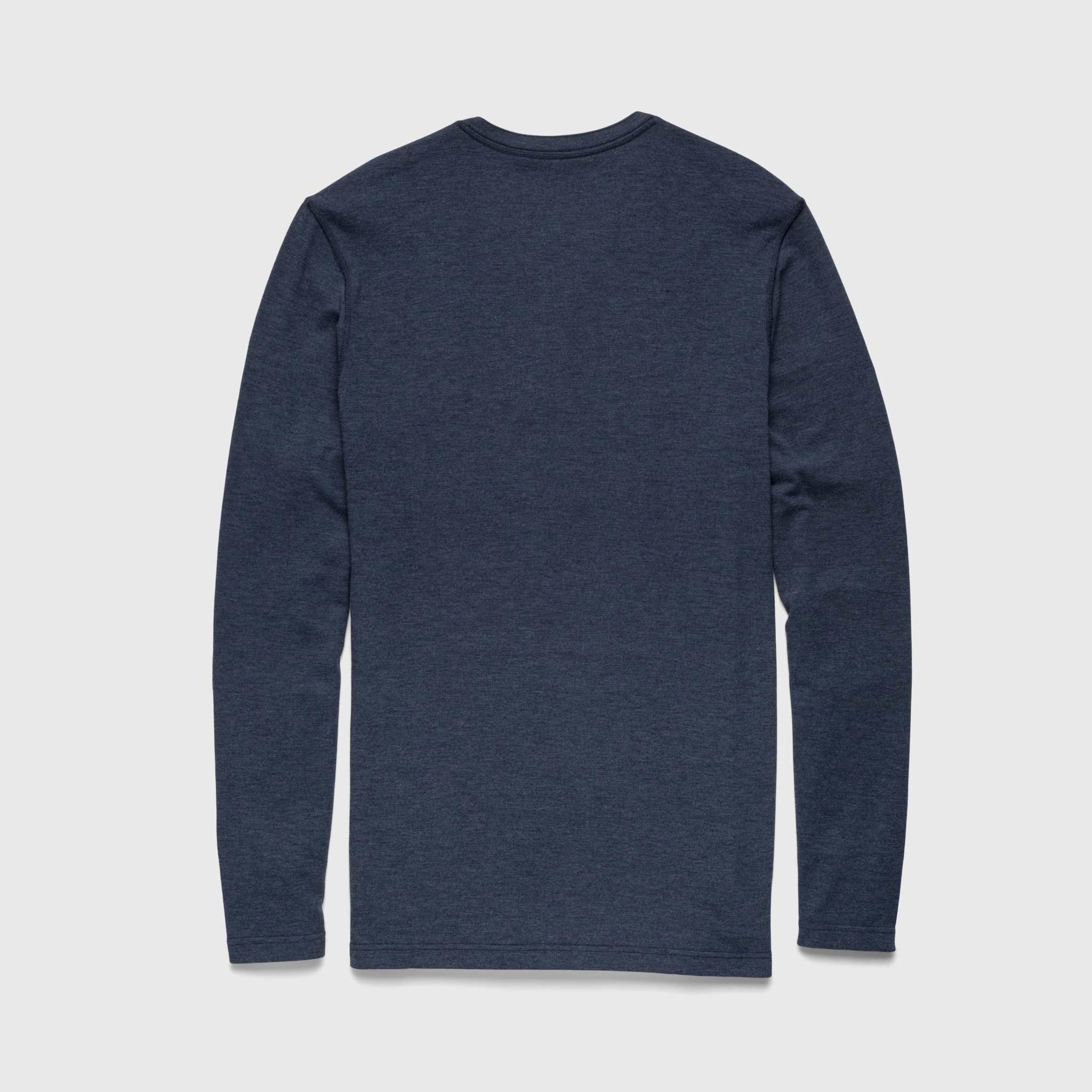Sean Ultra Soft Classic Henley - Navy Heather - WonderingCloth