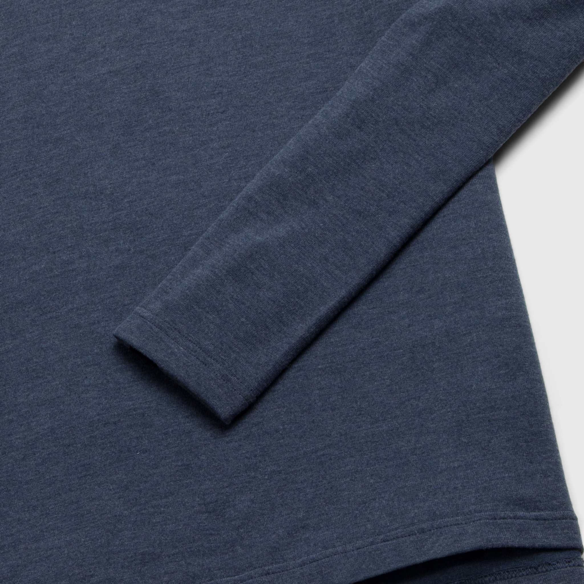 Sean Ultra Soft Classic Henley - Navy Heather - WonderingCloth