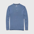 Sean Ultra Soft Classic Henley - Blue Heather - WonderingCloth