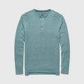 Sean Ultra Soft Classic Henley - Aqua Heather - WonderingCloth