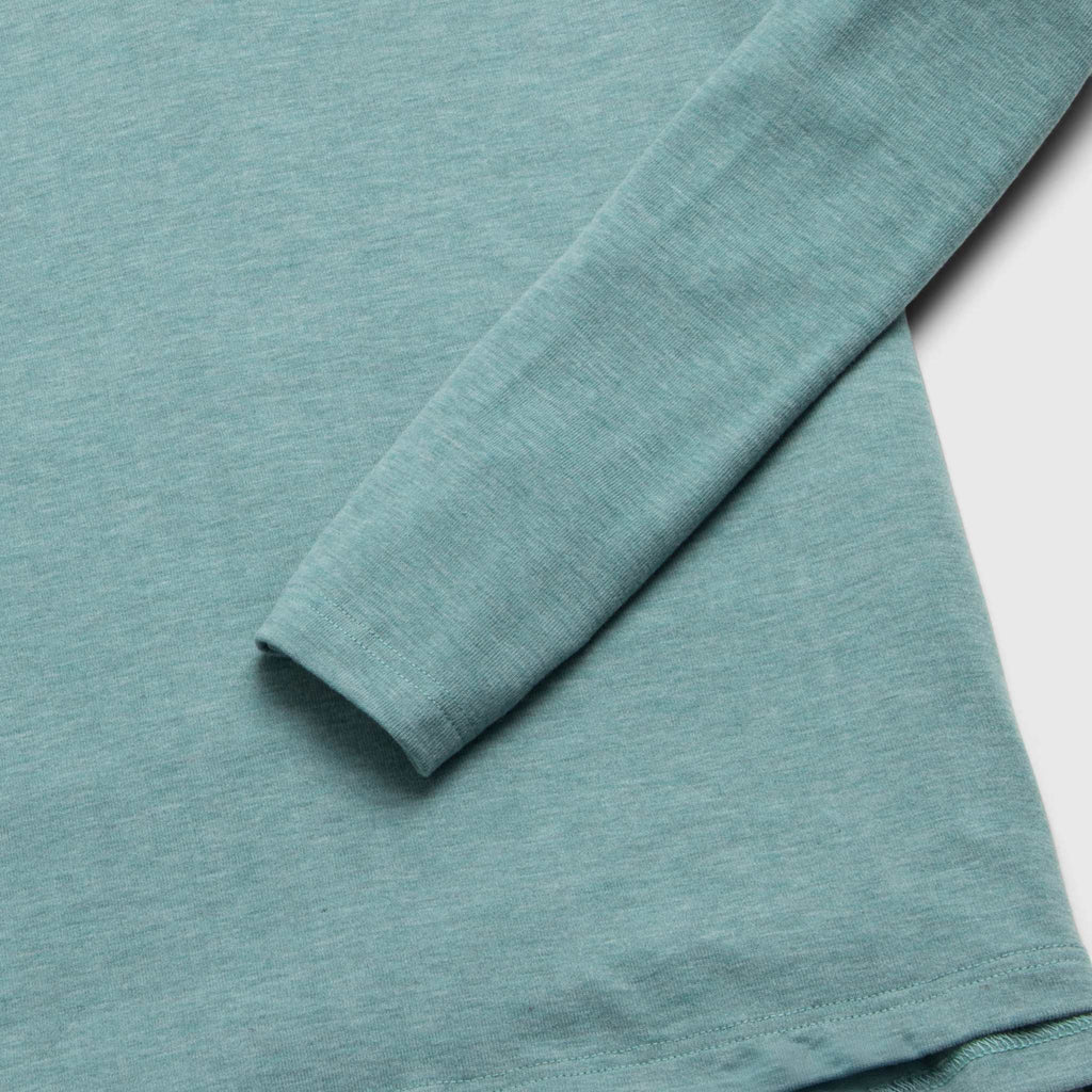 Sean Ultra Soft Classic Henley - Aqua Heather - WonderingCloth