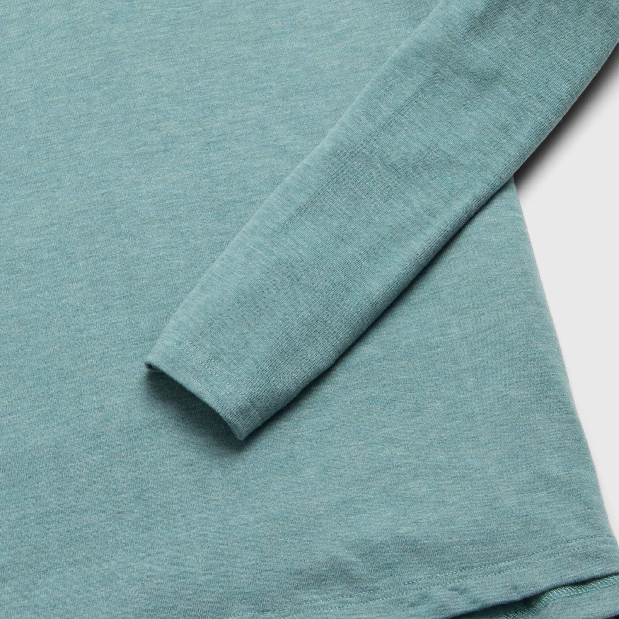Sean Ultra Soft Classic Henley - Aqua Heather - WonderingCloth