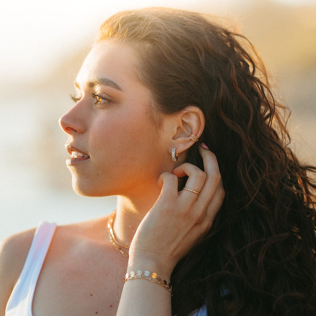 Charlotte Diamond Gold Filled Hoops - WonderingCloth