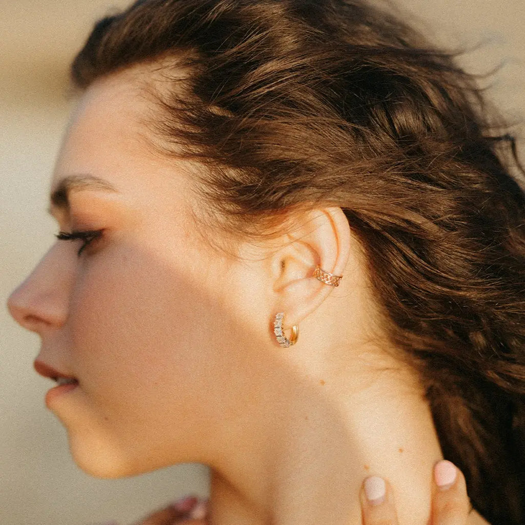 Charlotte Diamond Gold Filled Hoops - WonderingCloth