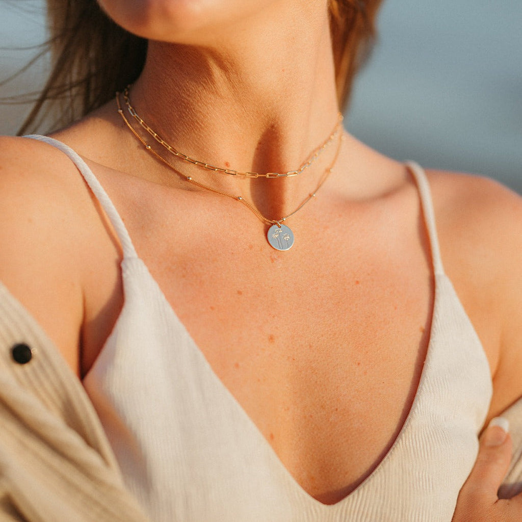 Madeline Gold Filled Paperclip Necklace - WonderingCloth