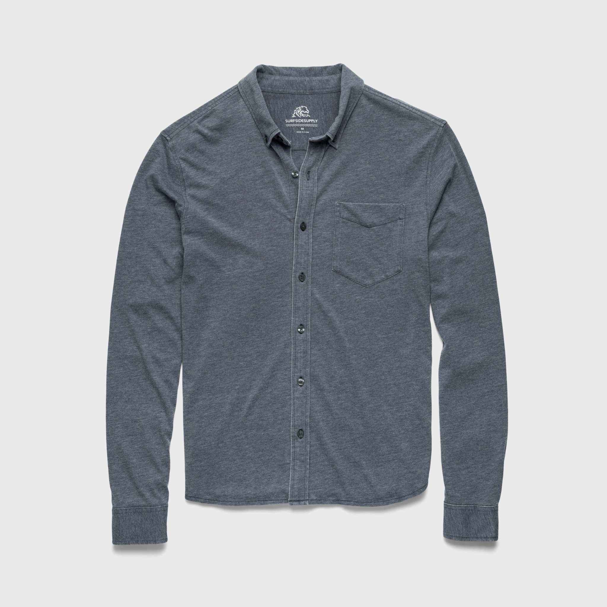 Anthony Burnout Shirt - Navy Blazer - WonderingCloth
