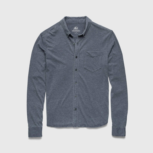 Anthony Burnout Shirt - Navy Blazer - WonderingCloth