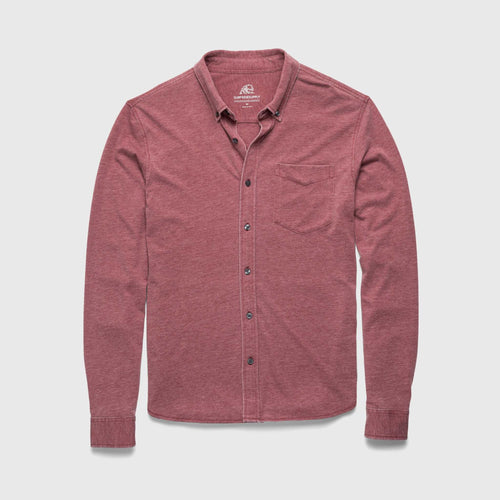 Anthony Burnout Shirt - Red Syrah - WonderingCloth