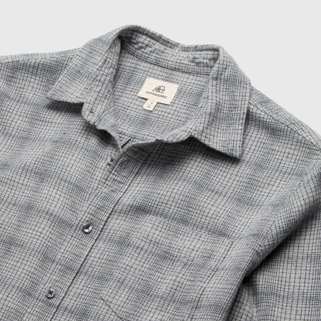 Brian Brushed Plaid Shirt - Heather Grey - WonderingCloth