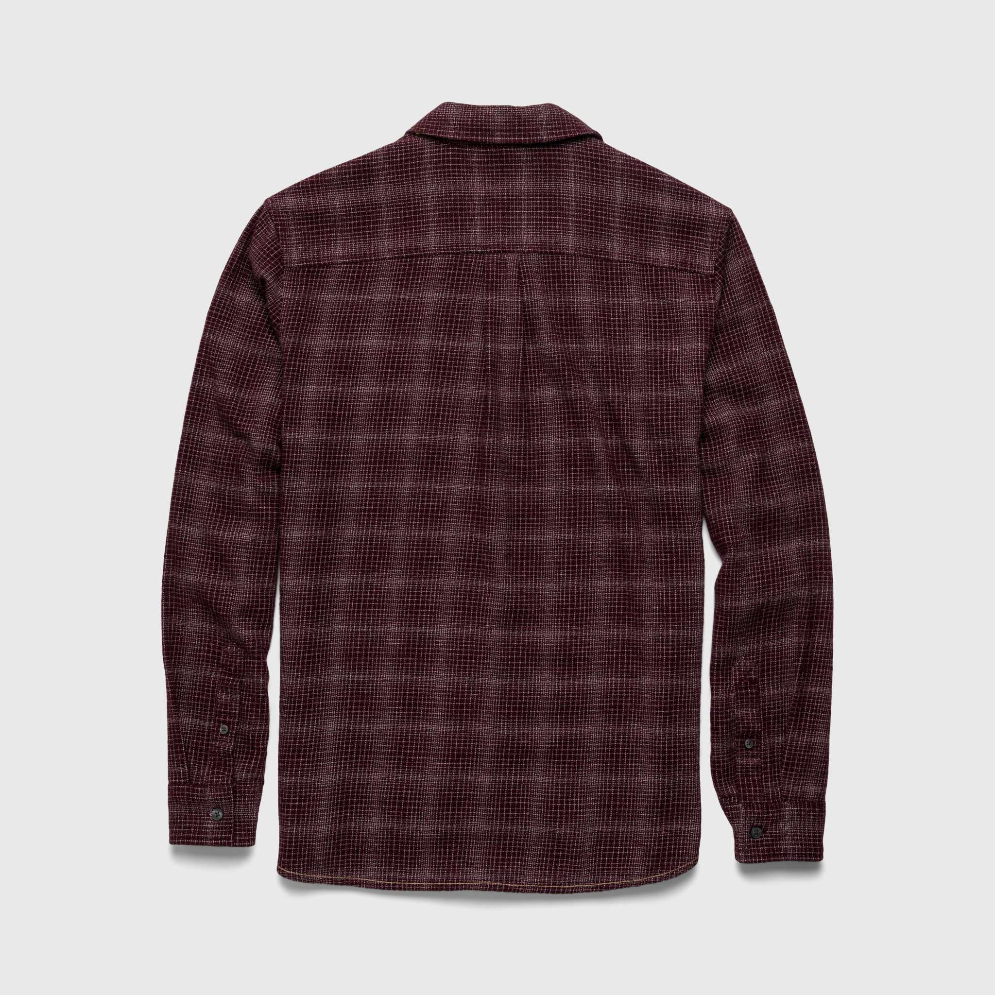 Brian Brushed Plaid Shirt - Cabernet Heather - WonderingCloth