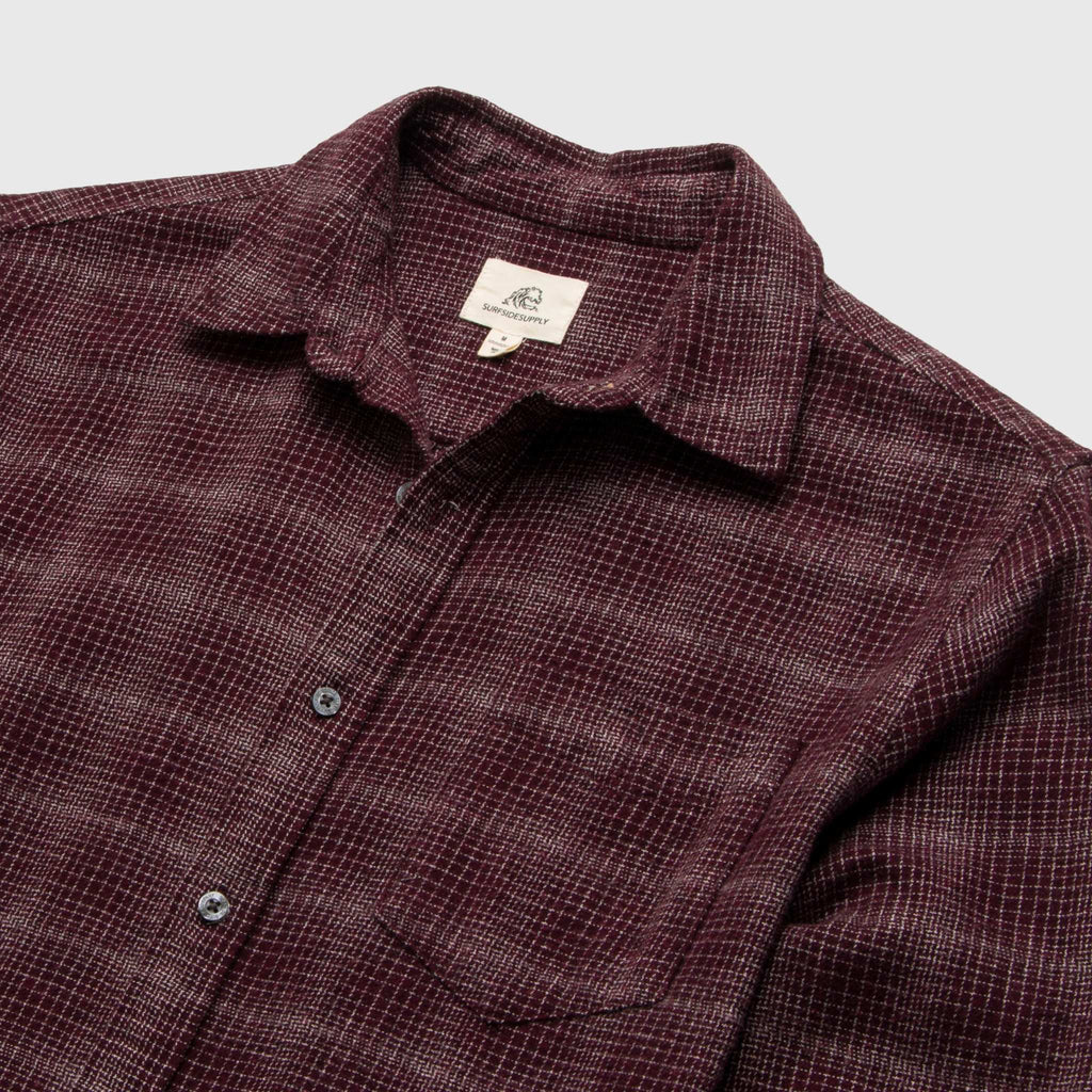 Brian Brushed Plaid Shirt - Cabernet Heather - WonderingCloth