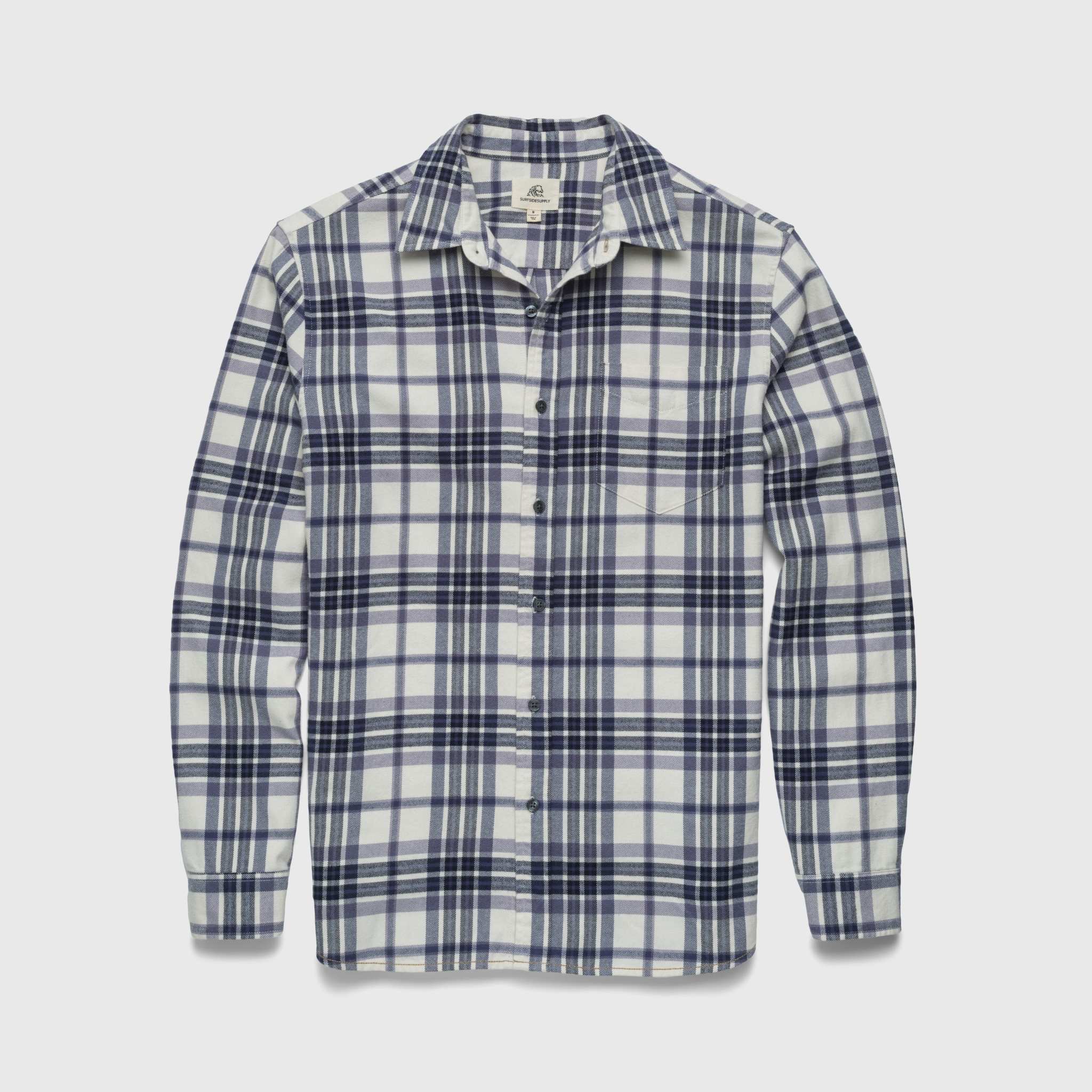 Brian Flannel Plaid Shirt - Jet Stream Combo - WonderingCloth