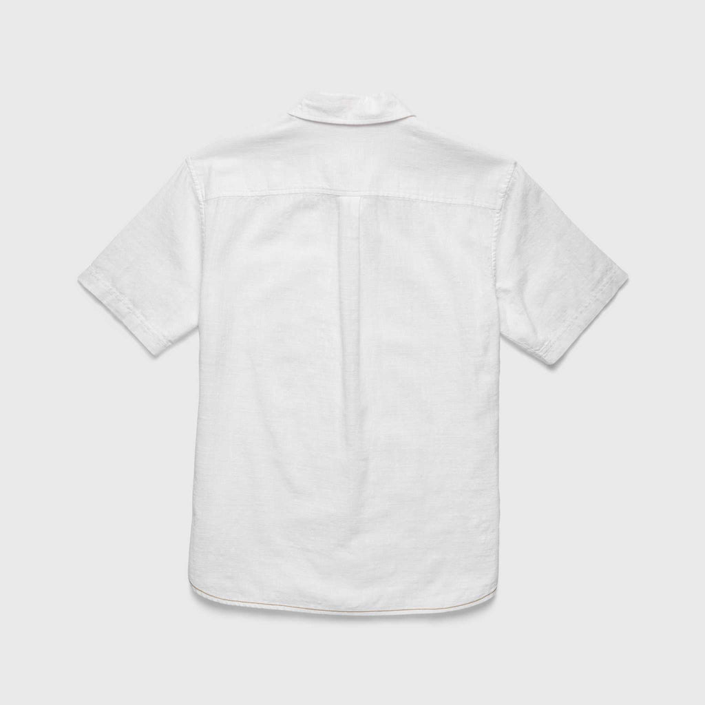 Joey Slub Island Shirt - Brilliant White - WonderingCloth