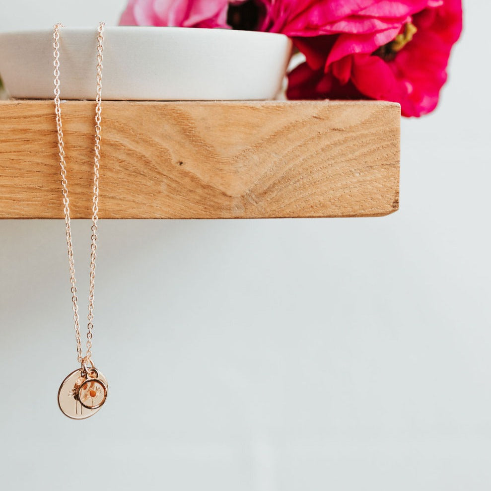 Buttercup Necklace with Mustard Seed - WonderingCloth