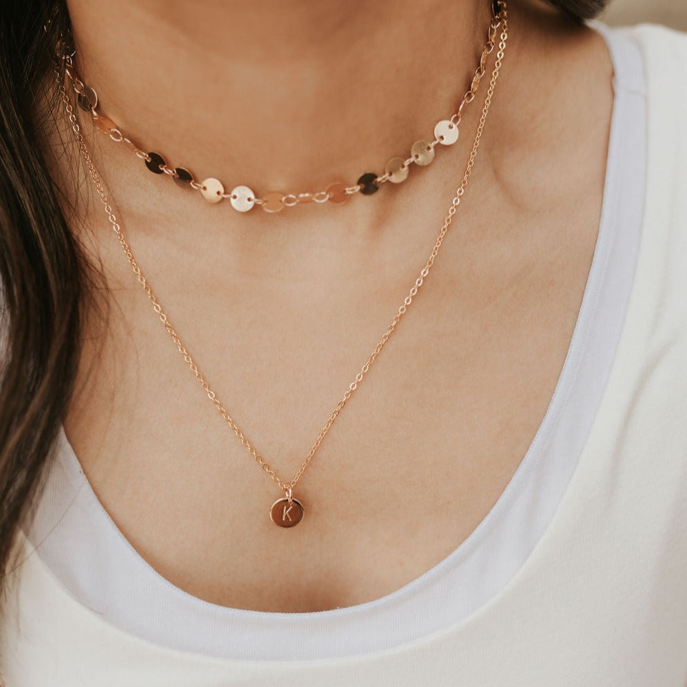 Chloe Gold Filled Coin Necklace - WonderingCloth