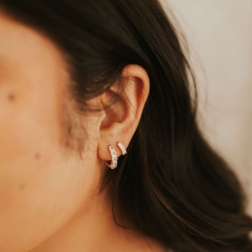 Charlotte Diamond Gold Filled Hoops - WonderingCloth