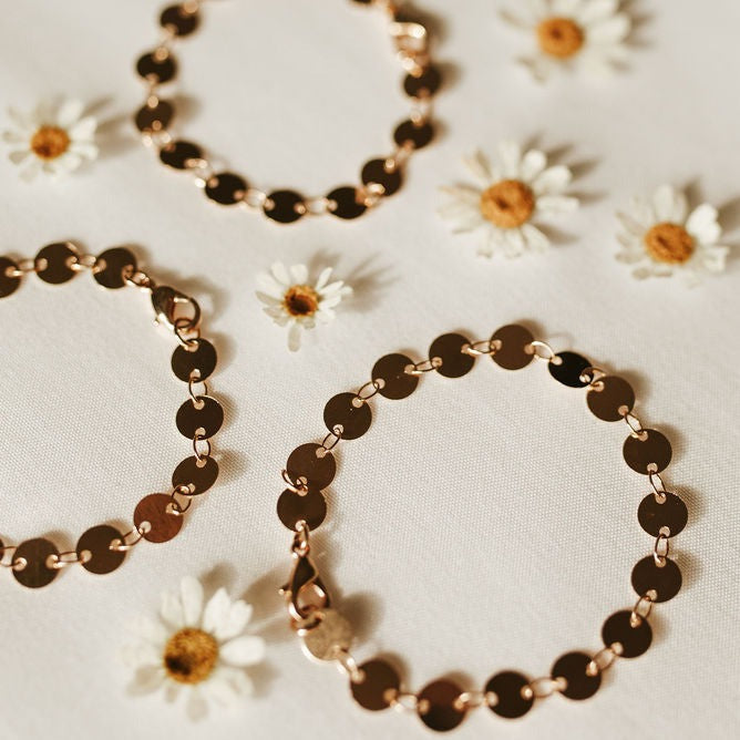 Chloe Gold Filled Coin Bracelet - WonderingCloth