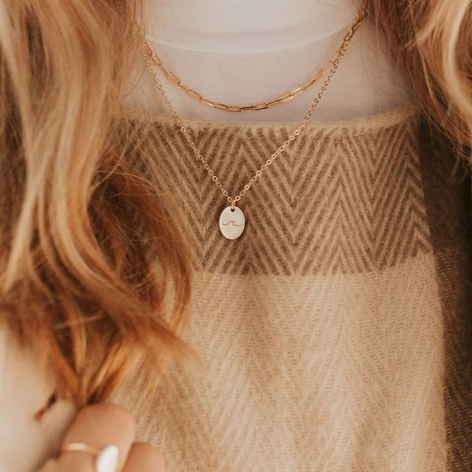 Madeline Gold Filled Paperclip Necklace - WonderingCloth