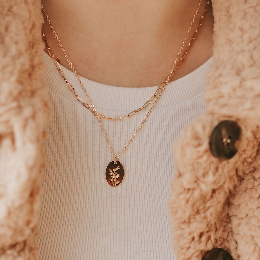 Madeline Gold Filled Paperclip Necklace - WonderingCloth
