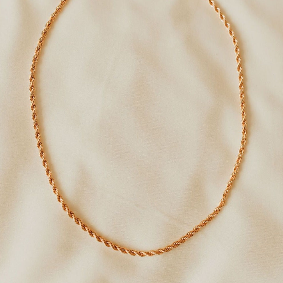 Naomi Gold Filled Rope Necklace - WonderingCloth