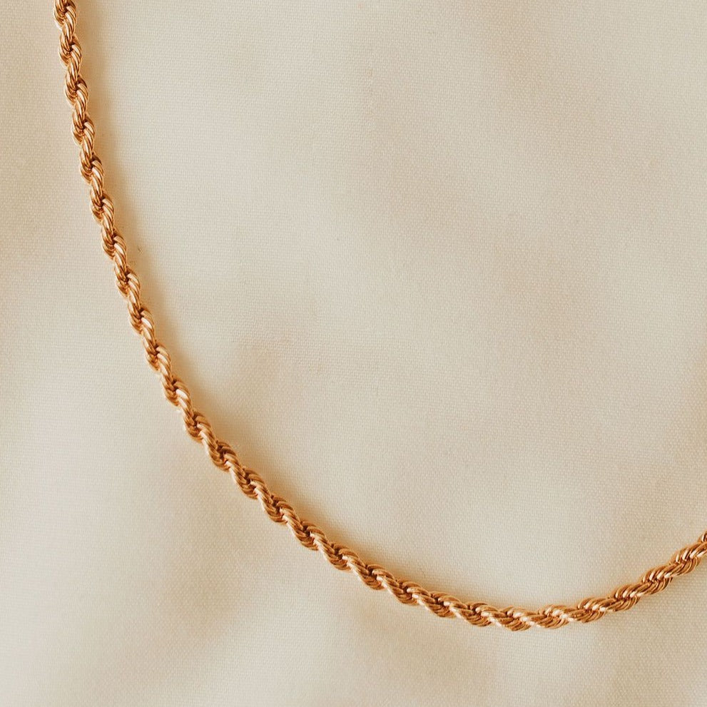 Naomi Gold Filled Rope Necklace - WonderingCloth