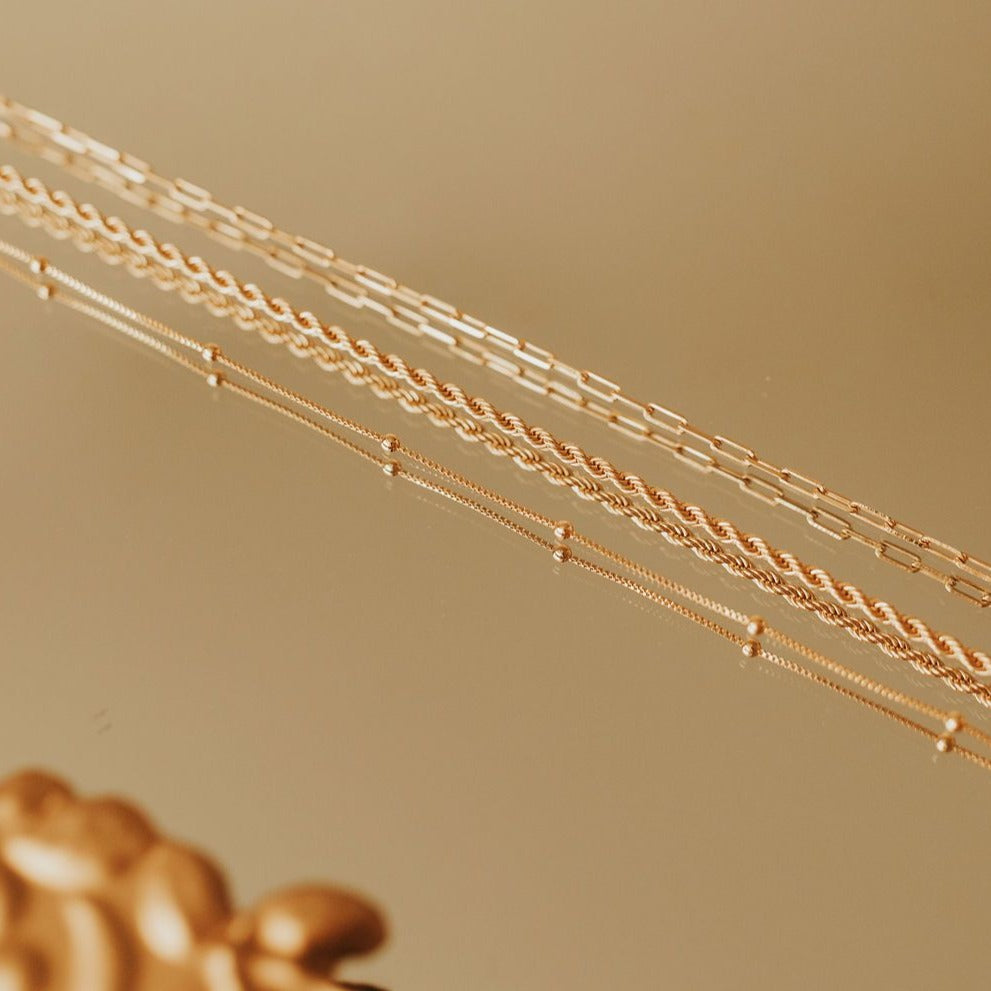 Madeline Gold Filled Paperclip Necklace - WonderingCloth