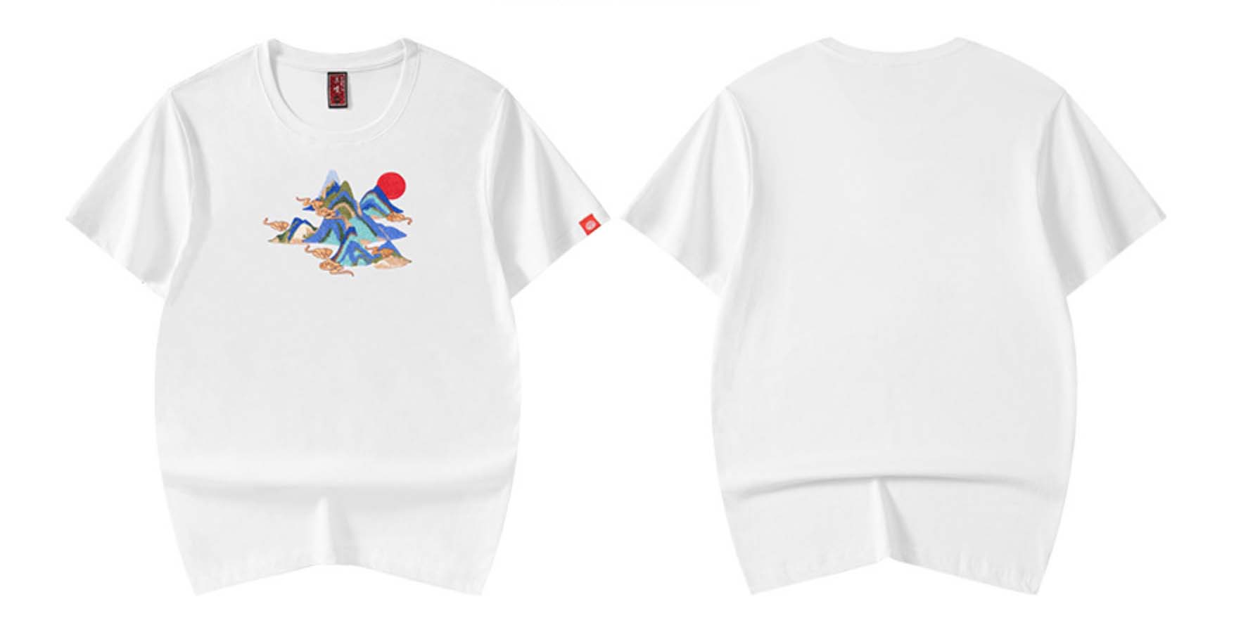 KH740 Mountains Embroidery Tee