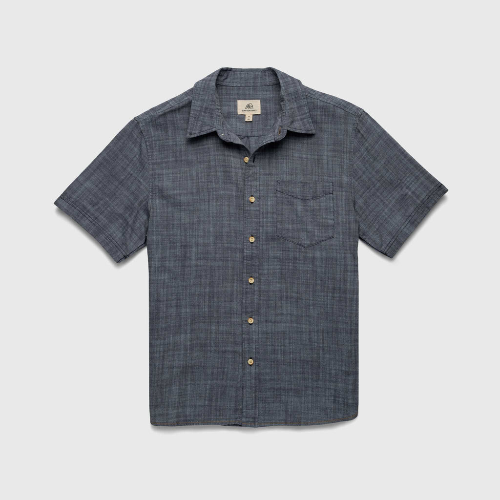 Joey Slub Island Shirt - Navy Blazer - WonderingCloth