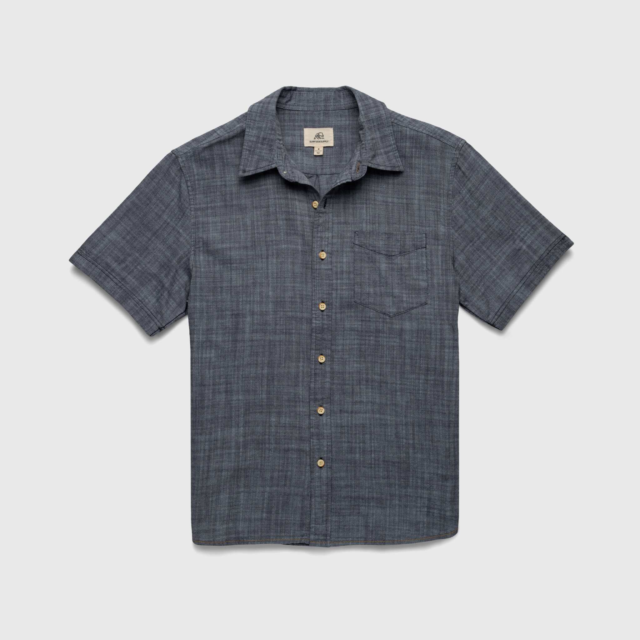 Joey Slub Island Shirt - Navy Blazer - WonderingCloth
