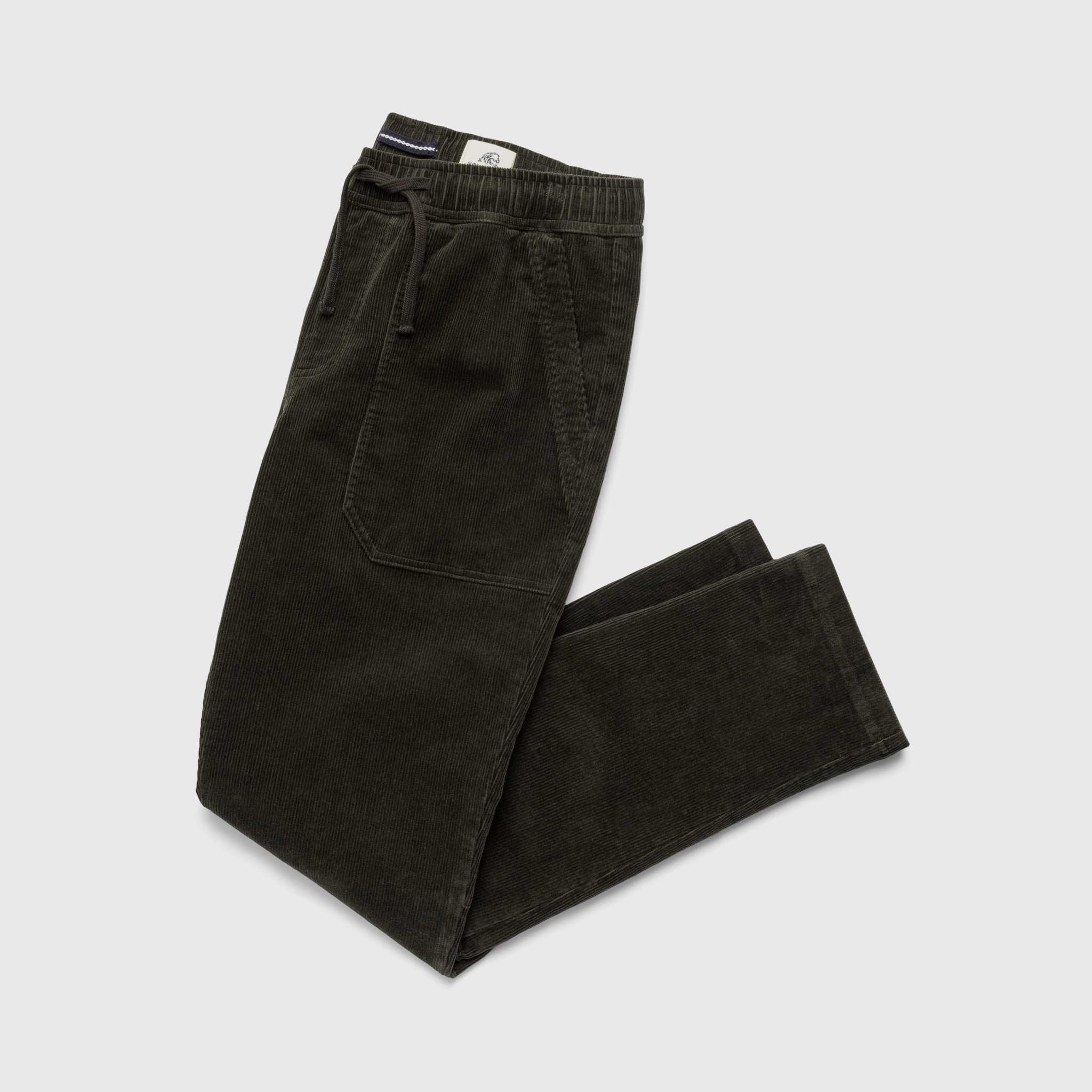 Tyler Corduroy Utility Pant - Peat Moss - WonderingCloth
