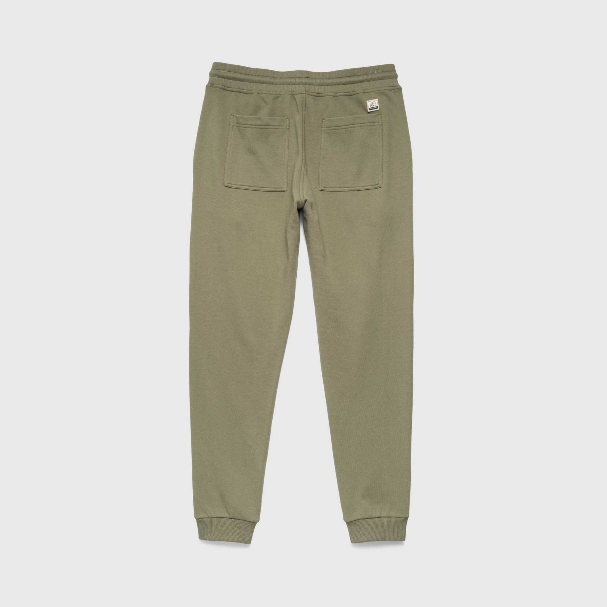 Dune Drawstring Terry Jogger - Lichen Green - WonderingCloth