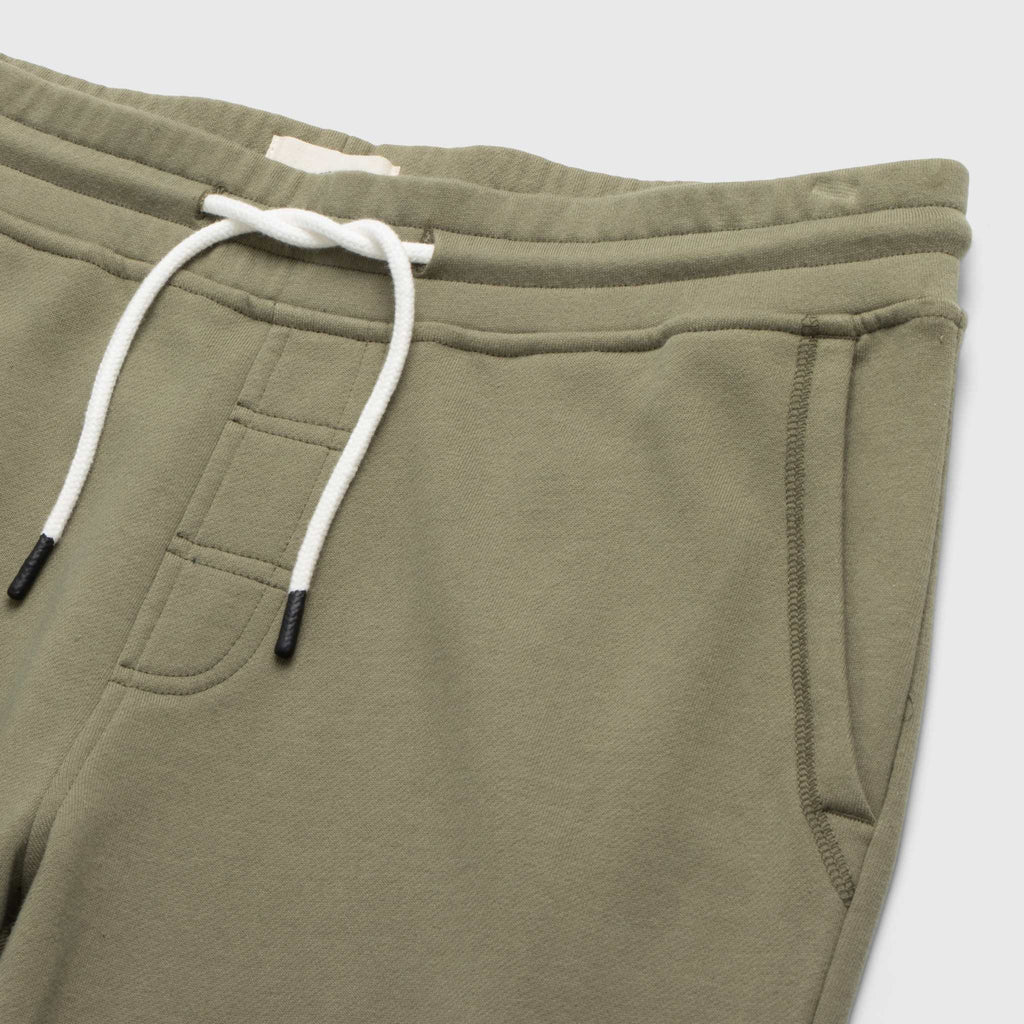 Dune Drawstring Terry Jogger - Lichen Green - WonderingCloth