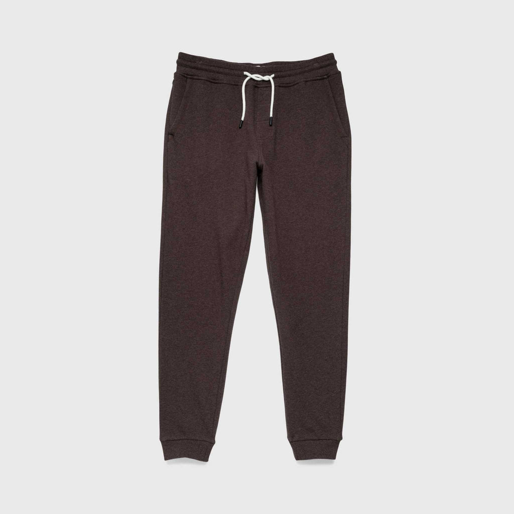 Dune Drawstring Terry Jogger - Brown Heather - WonderingCloth