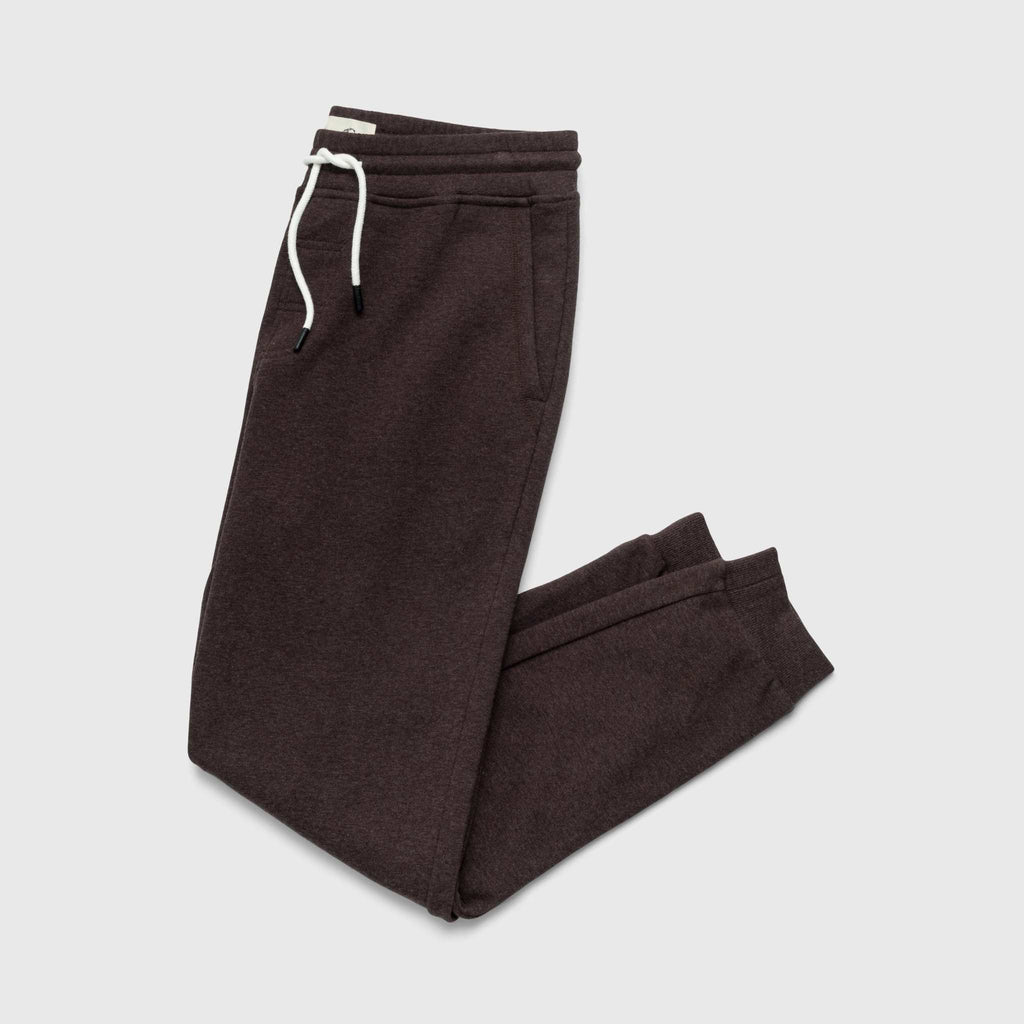 Dune Drawstring Terry Jogger - Brown Heather - WonderingCloth