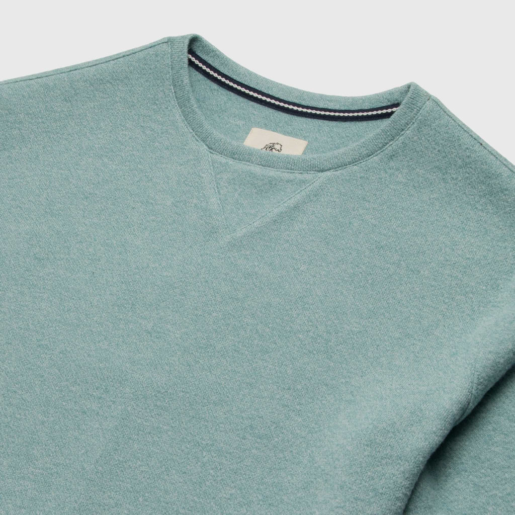Butch Cashmist Crewneck - Aqua Heather - WonderingCloth