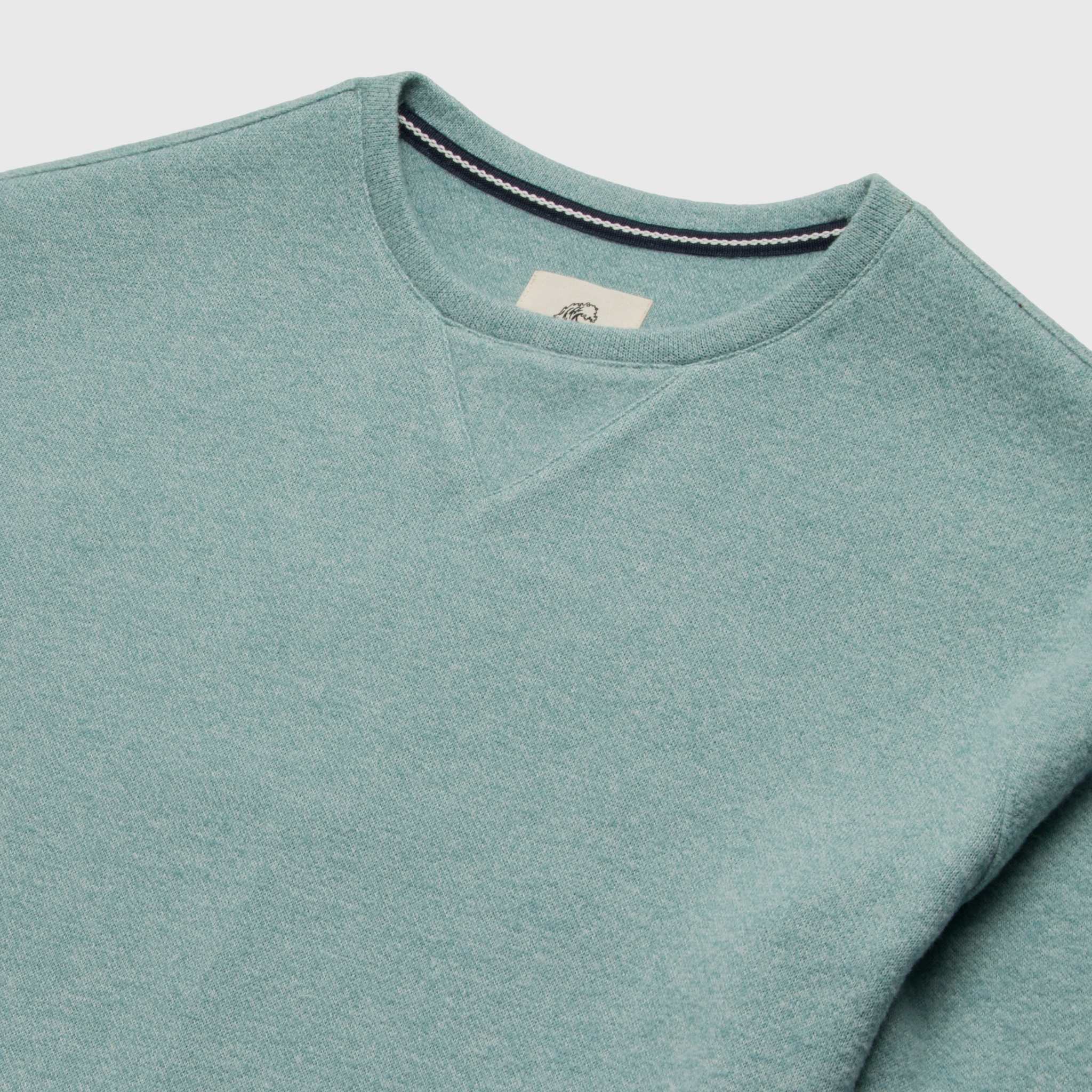 Butch Cashmist Crewneck - Aqua Heather - WonderingCloth