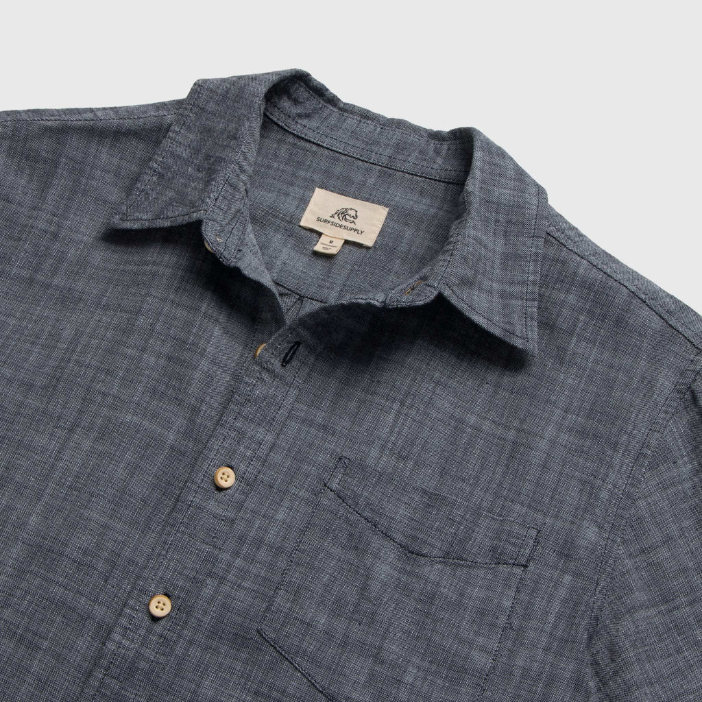 Joey Slub Island Shirt - Navy Blazer - WonderingCloth