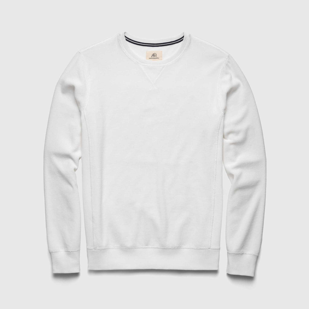 Butch Terry Crewneck - Brilliant White - WonderingCloth