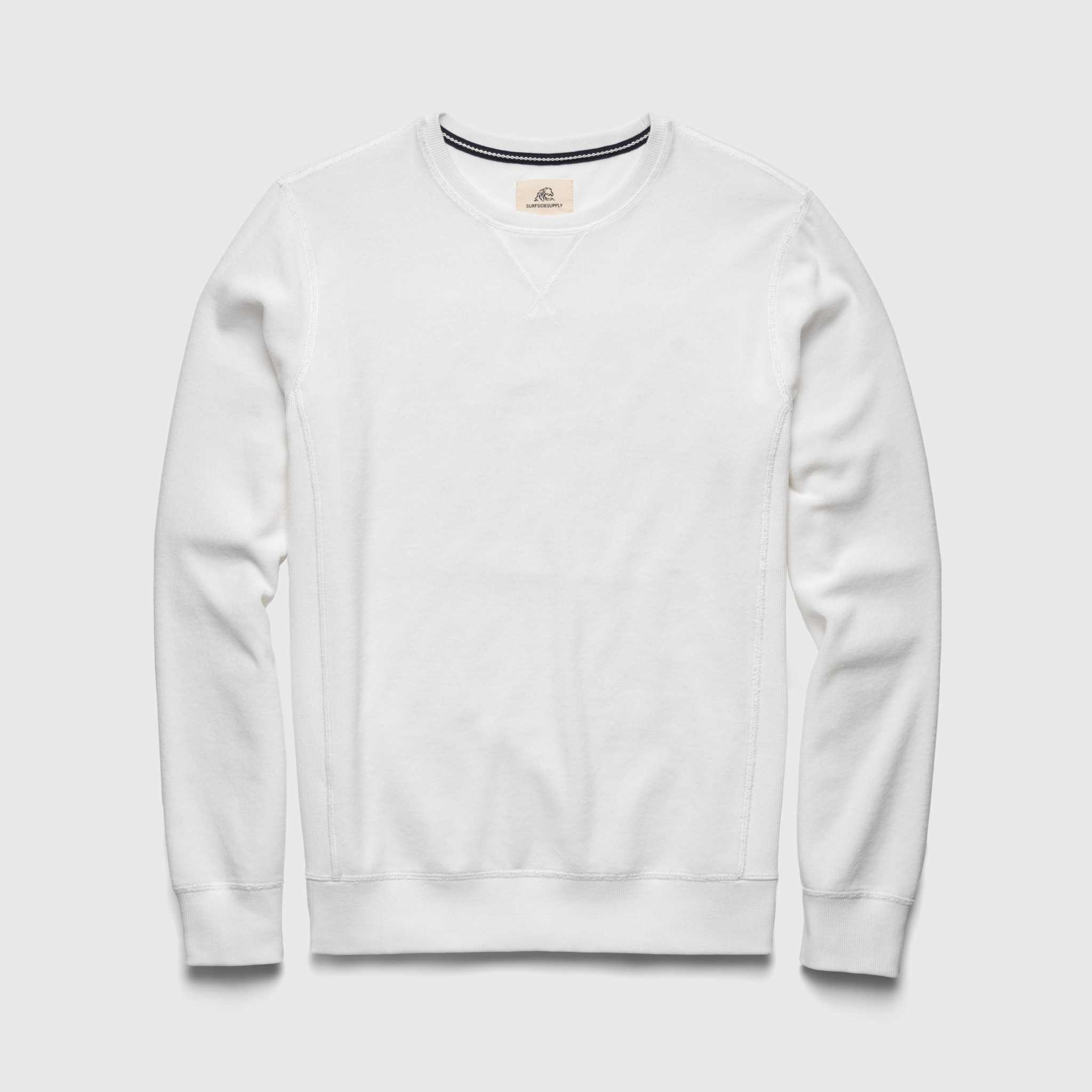 Butch Terry Crewneck - Brilliant White - WonderingCloth