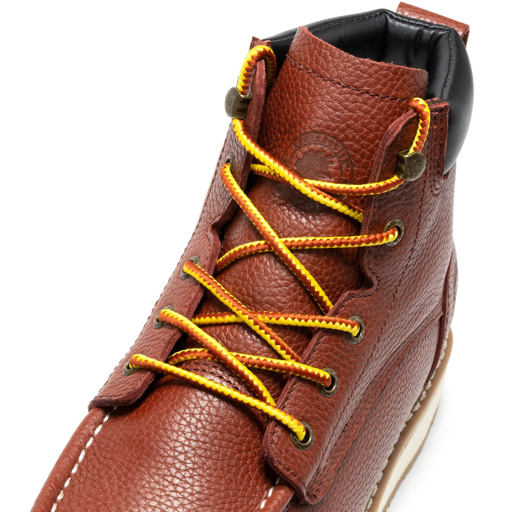 ROCKROOSTER Walker Men's 6 Inch Brown Soft Toe Wedge Work Boots SAP360 - WonderingCloth