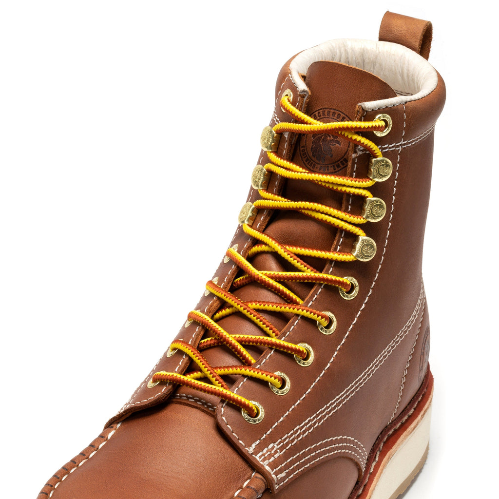 ROCKROOSTER Norwood Men's 6 inch Brown Steel Toe Wedge Work Boots SAP621 - WonderingCloth